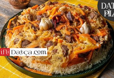 bademli tavuklu datça pilavı