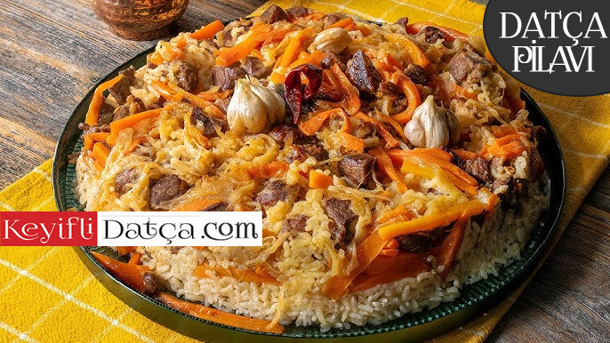 bademli tavuklu datça pilavı
