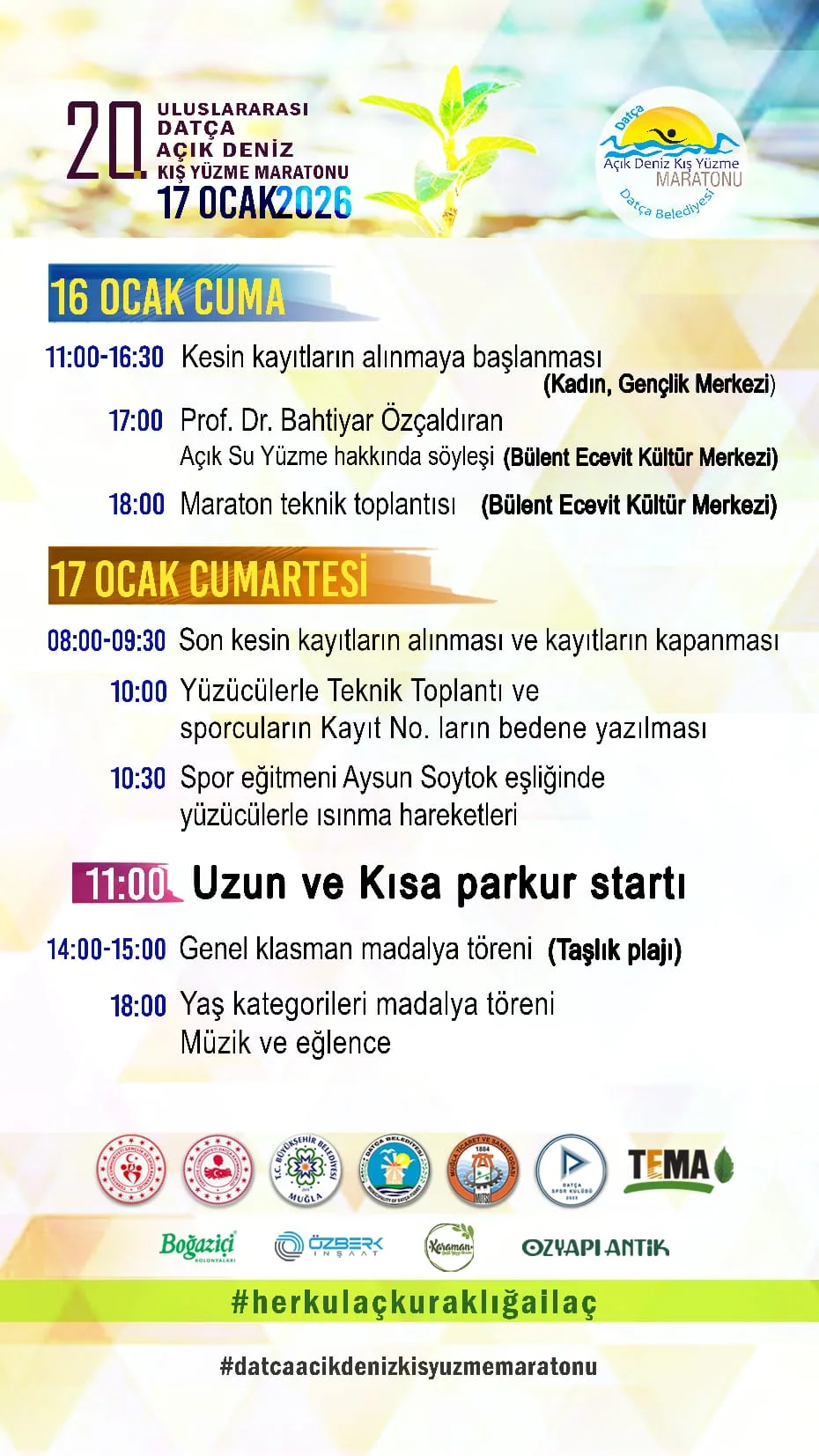 20. Datça Kış Maratonu Programı