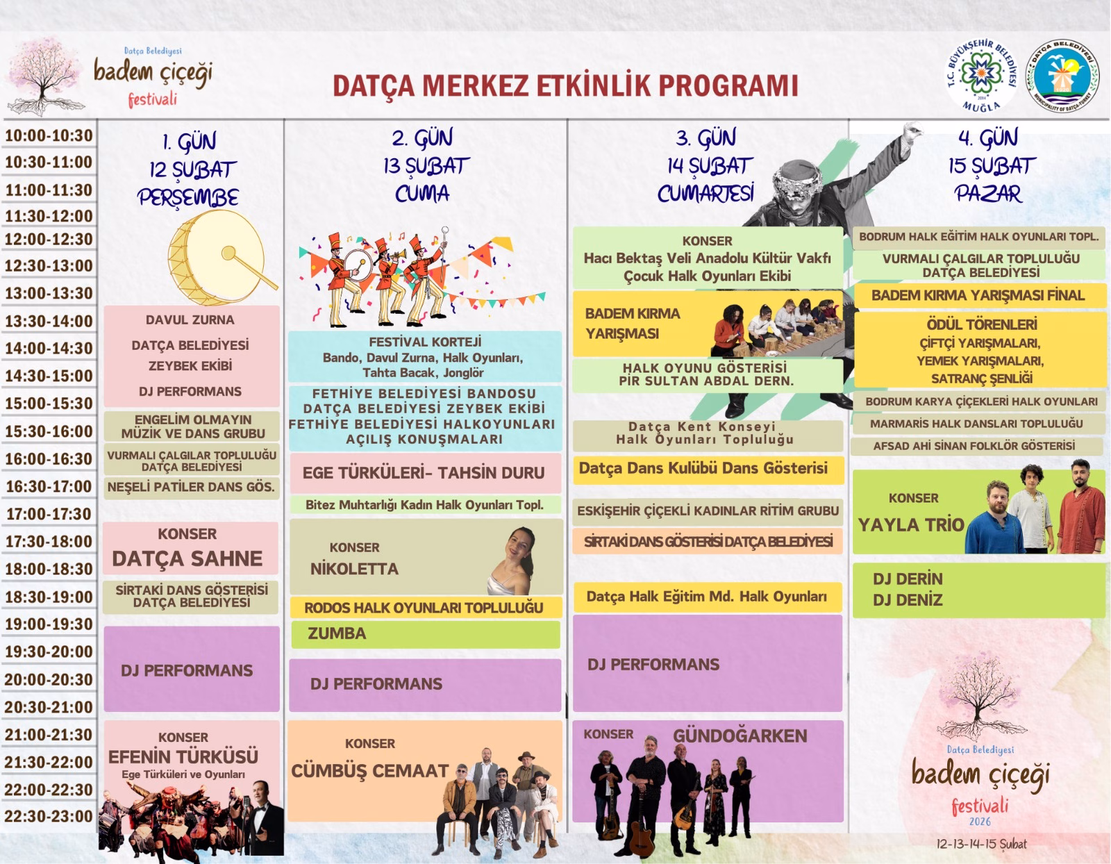 2026 Datça Badem Festivali 1. Gün Programı