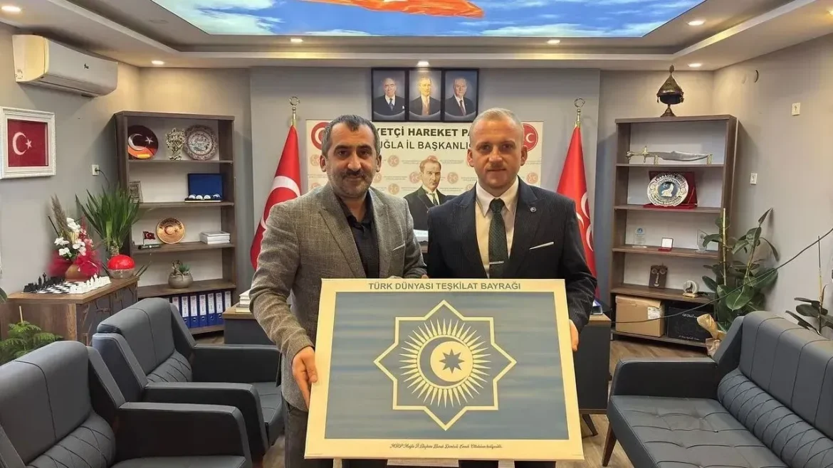 MHP tarafından teşkilatı feshedilen illerin haritası: Muğla, Çanakkale, Kütahya, Bilecik, Eskişehir ve Kars illerinde tüzük gereği yapılan yeni atamalar ve disiplin operasyonu görseli